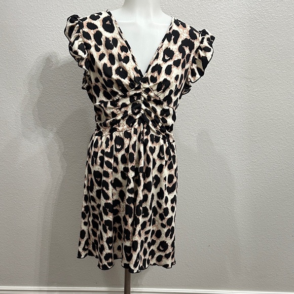 SHEIN Dresses & Skirts - Leopard Print Ruffle Sleeve Dress medium